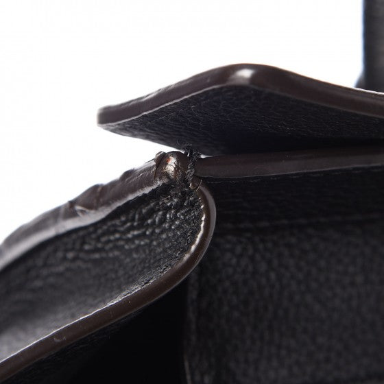 Drummed Calfskin Mini Luggage Black