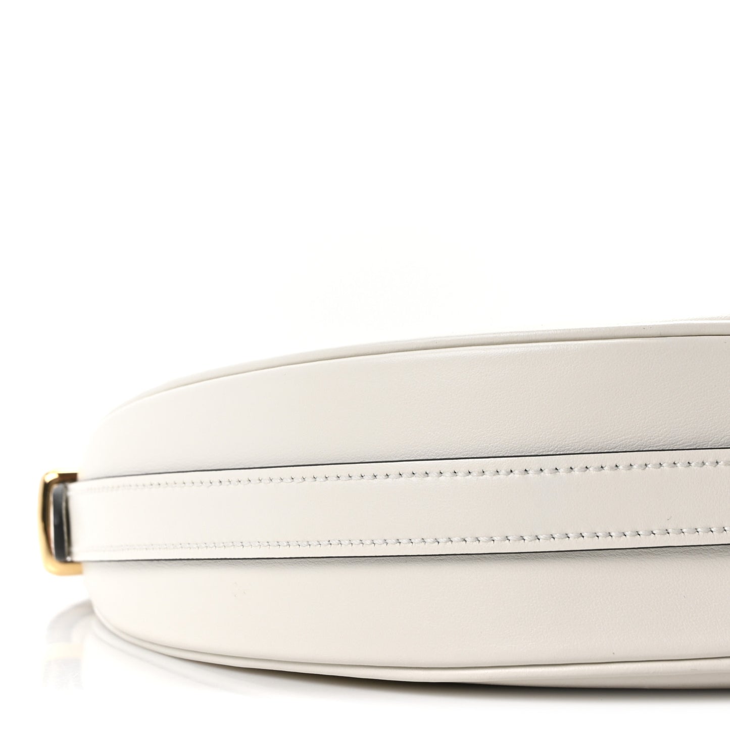 Soft Calfskin Arque Shoulder Bag White
