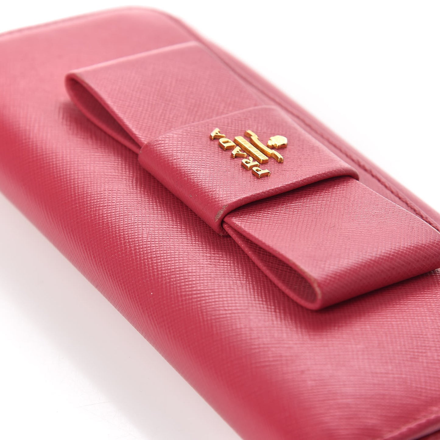 Saffiano Bow Continental Wallet Peonia
