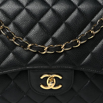 Chanel Caviar Quilted Jumbo Double Flap Black 8 of 15