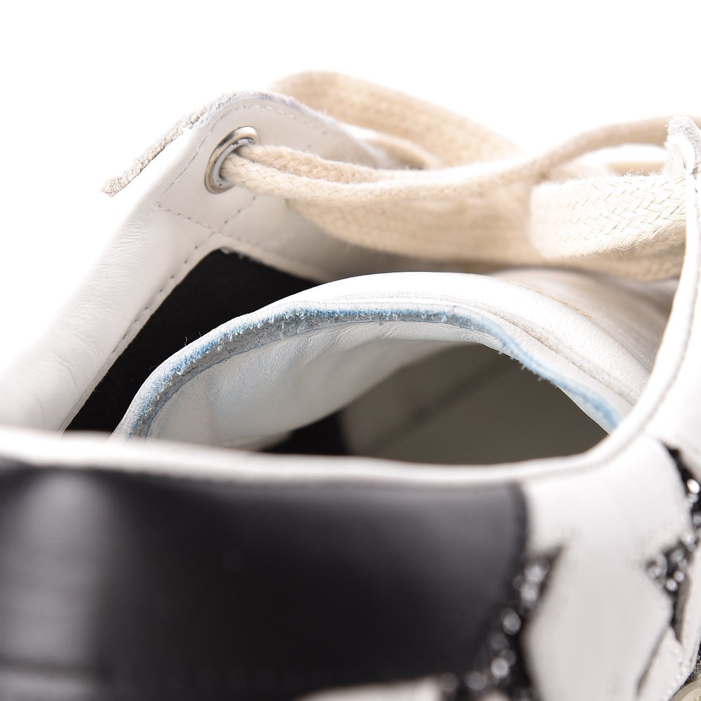 Calfskin Star Court Sneakers 41 White Argent