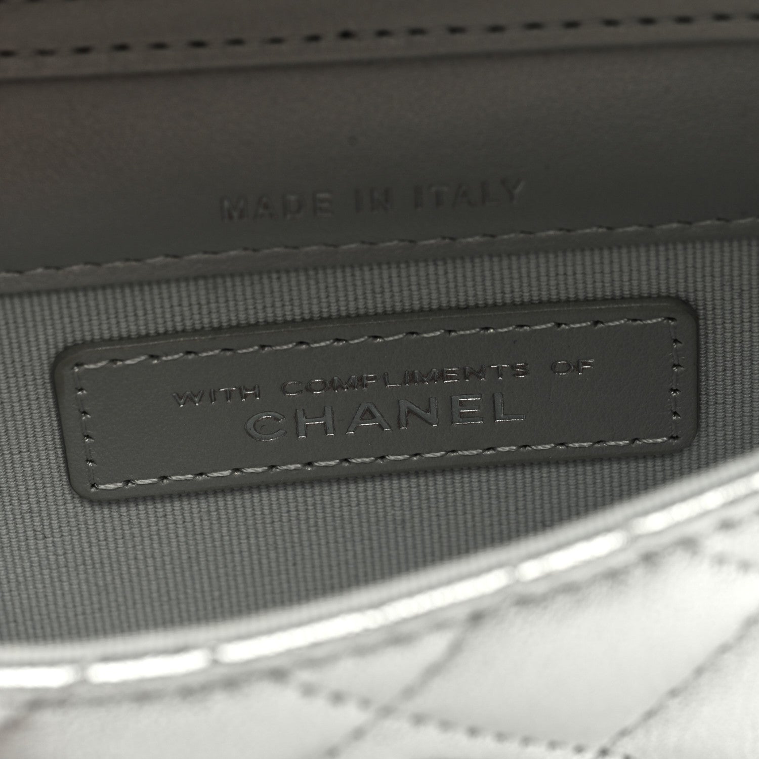 Chanel Metallic Goatskin Quilted Star Flap Waist Belt Bag Silver 6 of 9