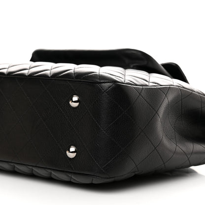 Chanel Lambskin Quilted Front Flap Tote Black 10 of 12