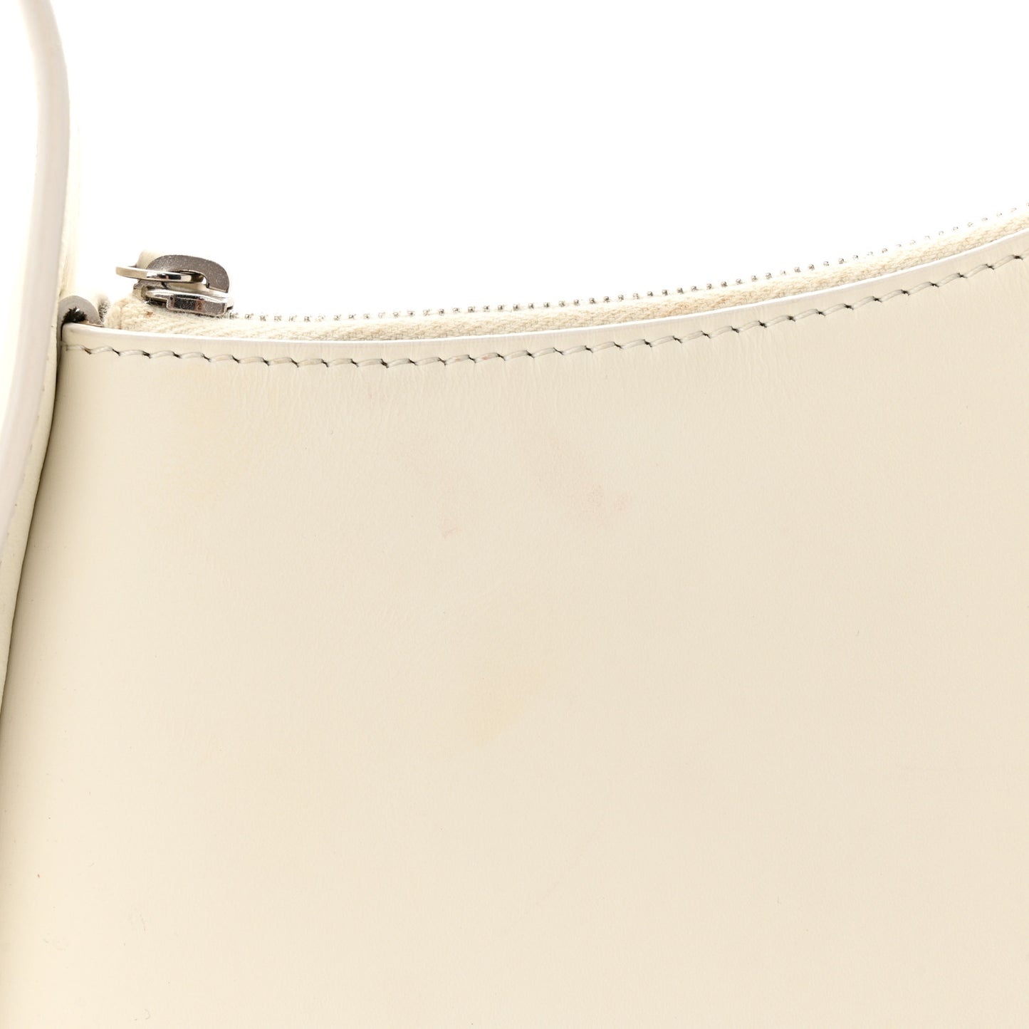 Smooth Calfskin Half Moon Shoulder Bag New Ivory