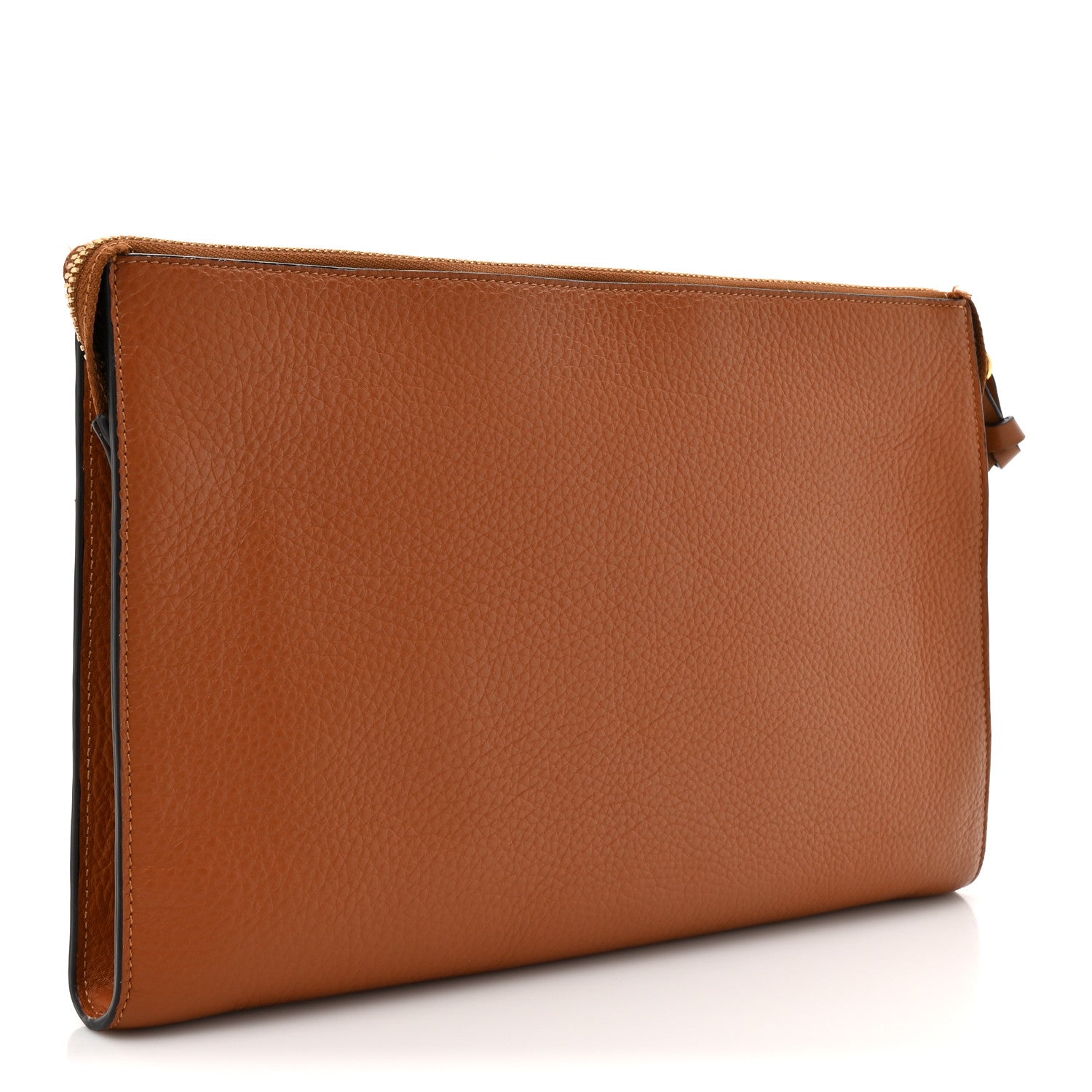 Chloe Calfskin Alphabet Flat Pouch Clutch Tan 3 of 9