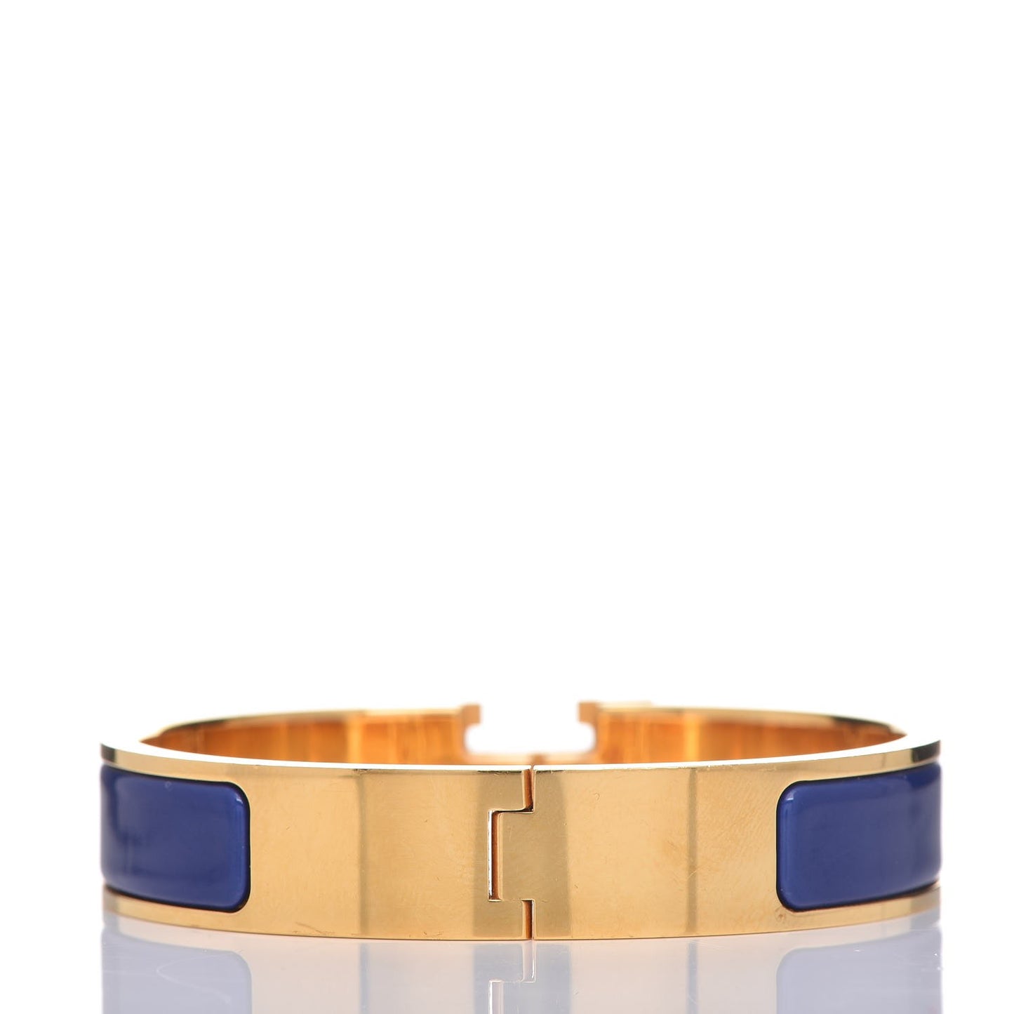 Narrow Enamel Clic Clac H Bracelet PM Bleu Royal