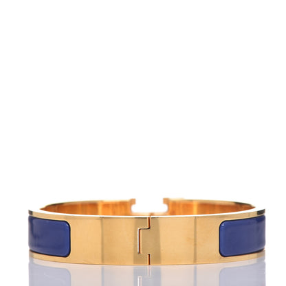 Hermes Narrow Enamel Clic Clac H Bracelet PM Bleu Royal 3 of 6