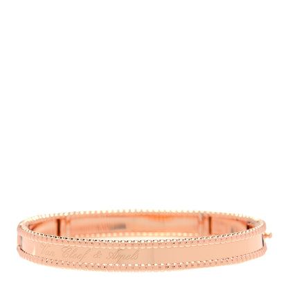 Van Cleef & Arpels 18K Rose Gold Perlee Signature Bangle Bracelet M 3 of 4