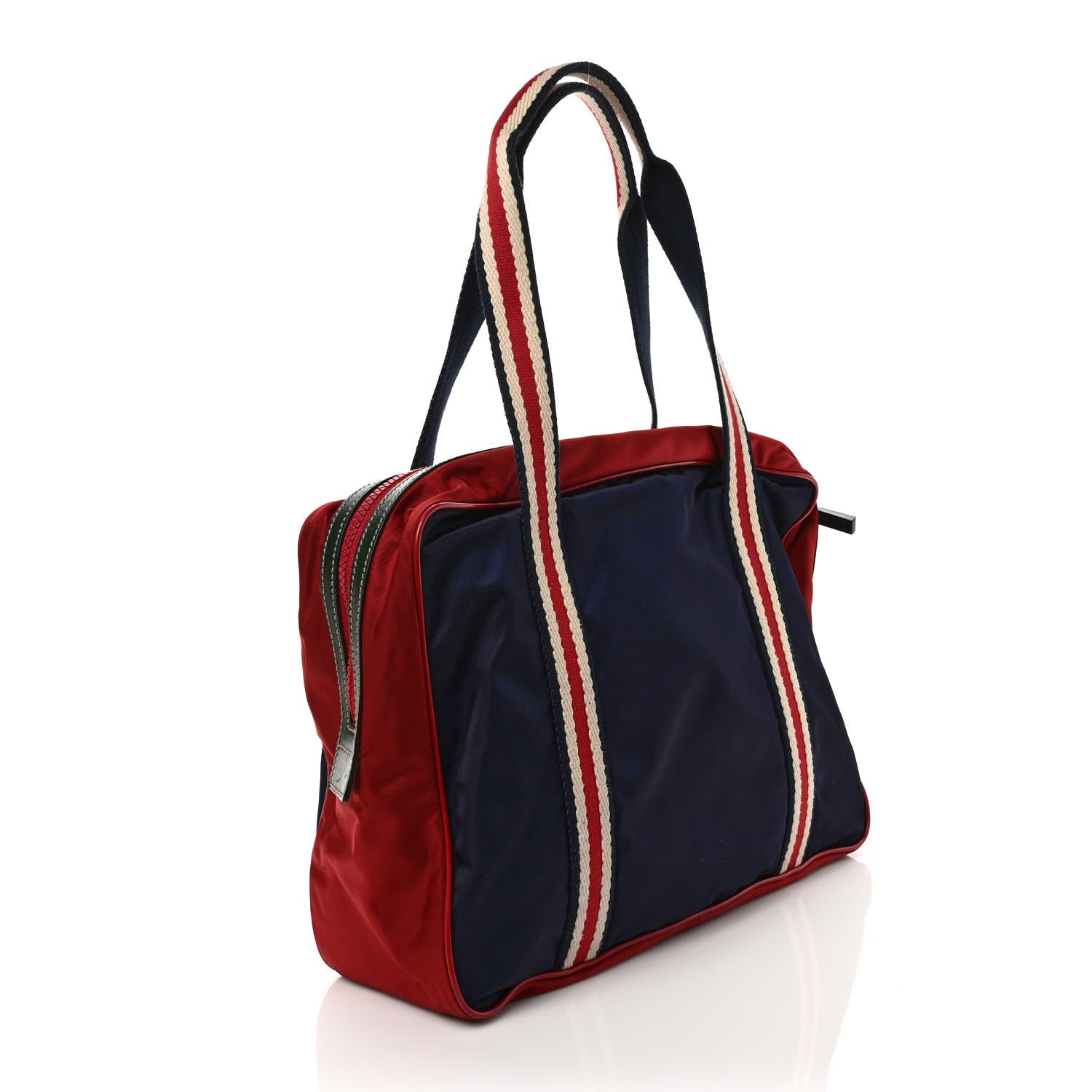 Gucci Nylon Tote Blue Red Multicolor 3 of 11