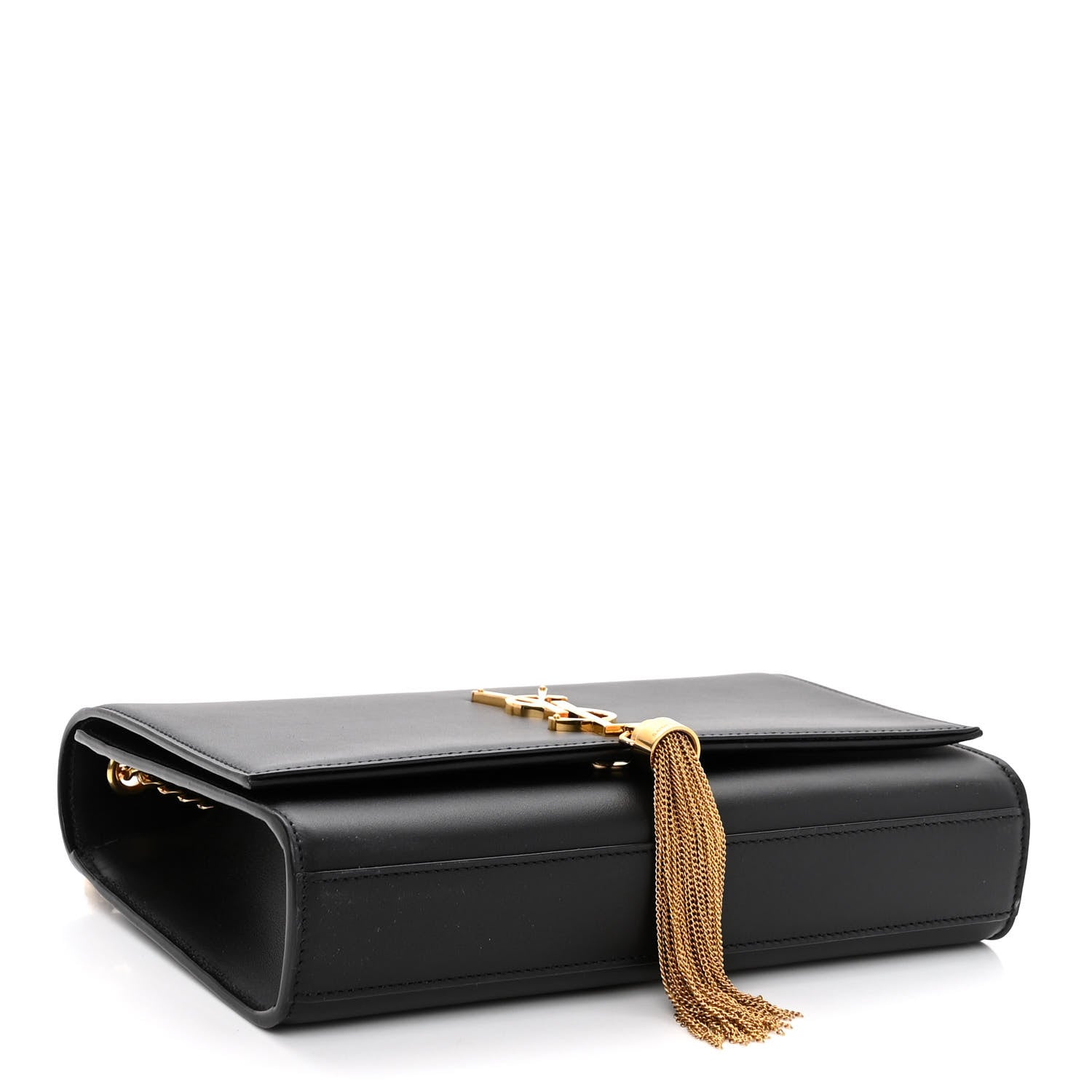 Saint Laurent Smooth Calfskin Medium Classic Monogram Kate Tassel Satchel Black 4 of 9