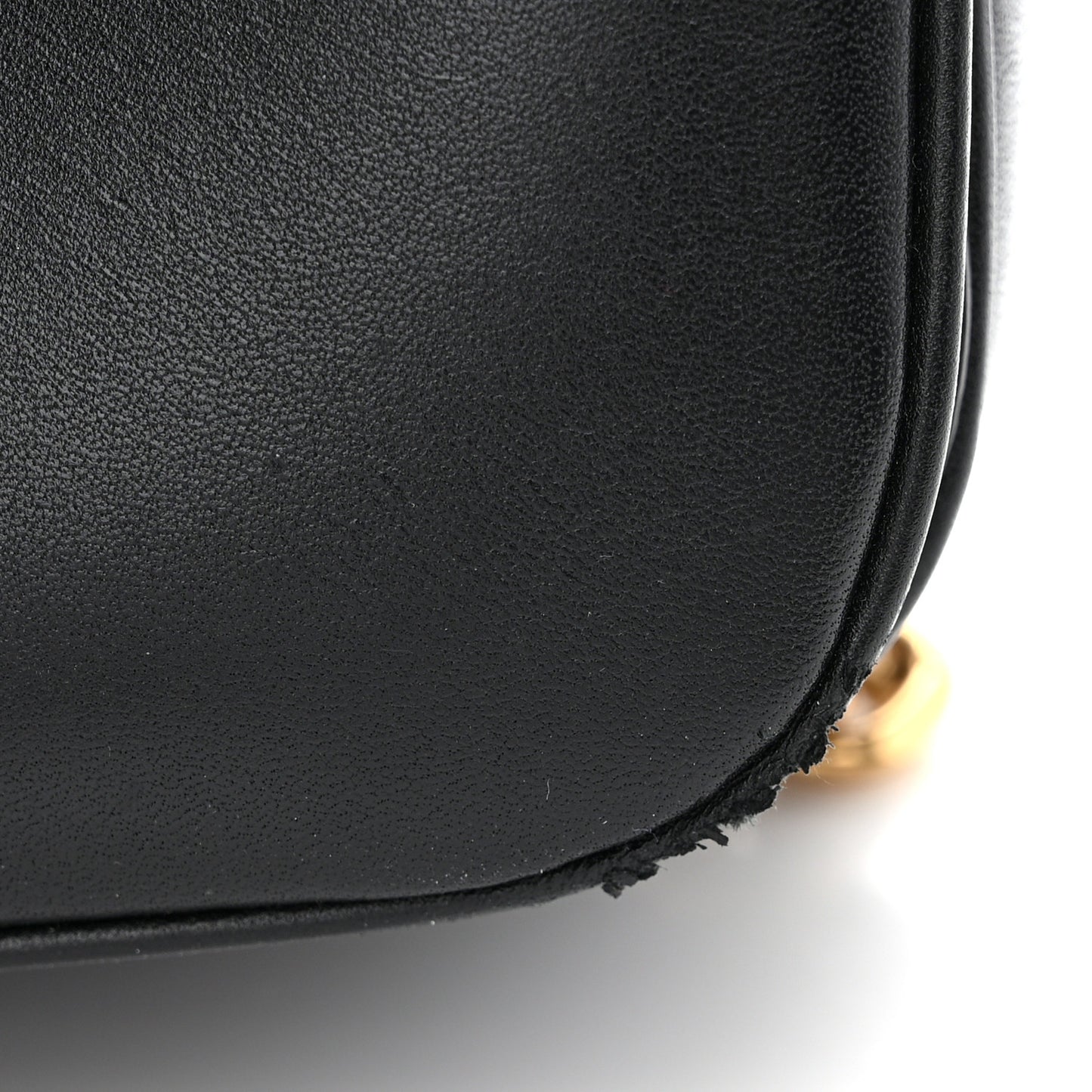 Shiny Calfskin Medium C Bag Black