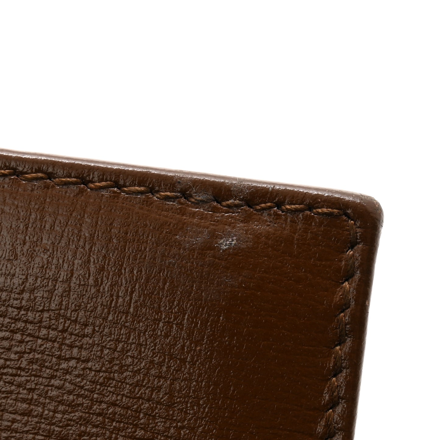 GG Supreme Monogram Horsebit 1955 Card Case Wallet Beige Ebony Brown Sugar