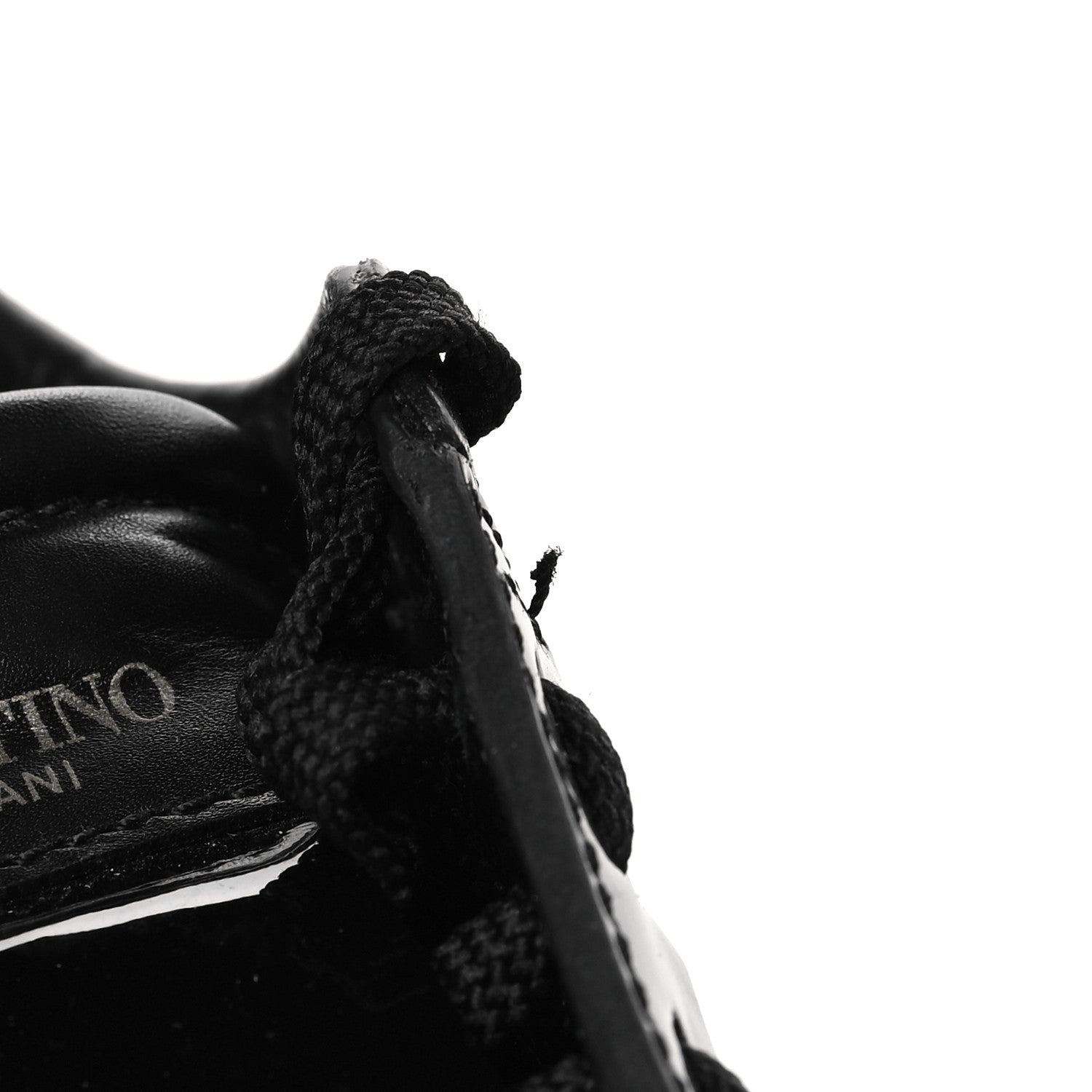 Valentino Garavani Calfskin Rockstud Untitled Open Sneakers 40 Black 7 of 8