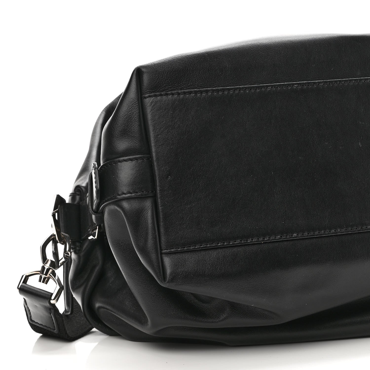 Givenchy Waxed Calfskin Medium Nightingale Logo Strap Black 9 of 10