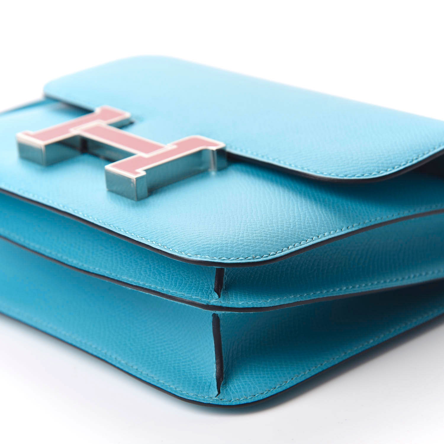 Hermes Epsom Constance 18 Bleu Du Nord Rouge De Coeur 7 of 11