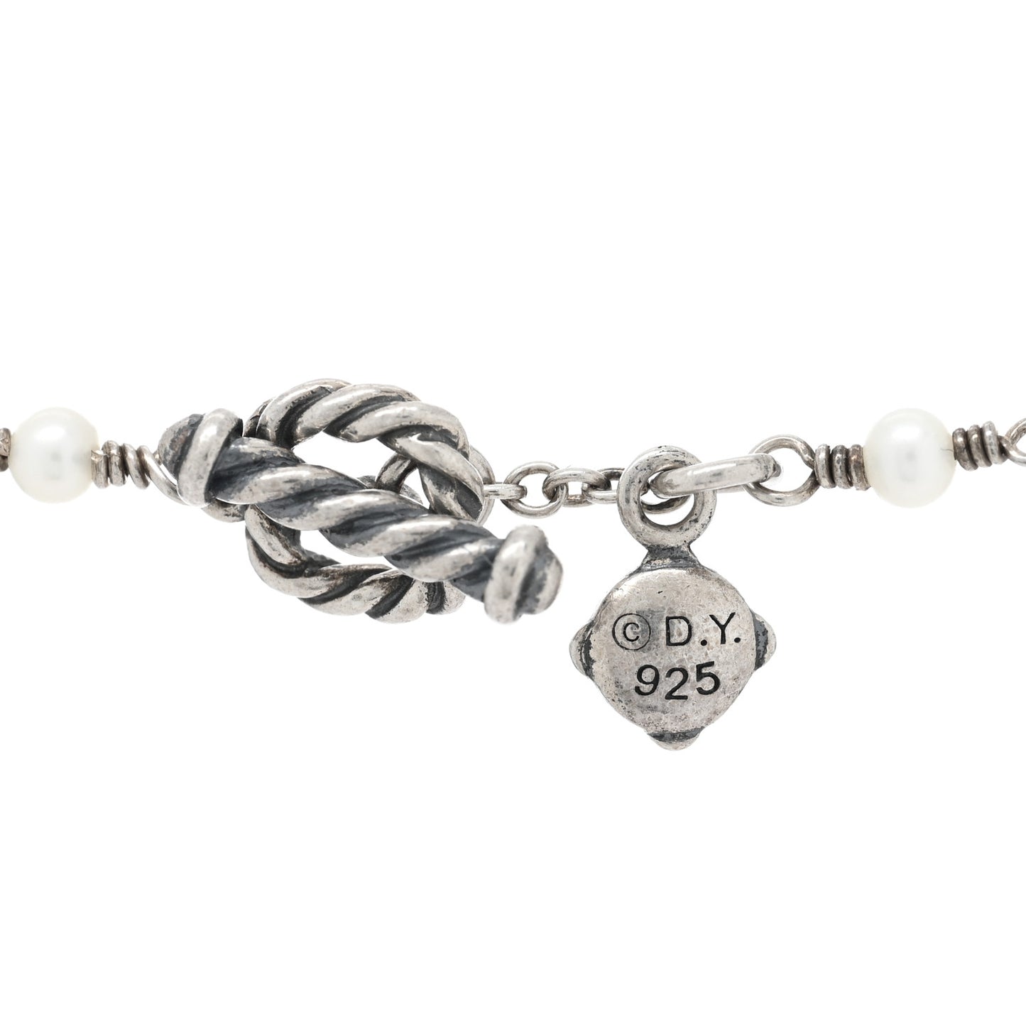 Sterling Silver Black Onyx Pearl Graduated Necklace