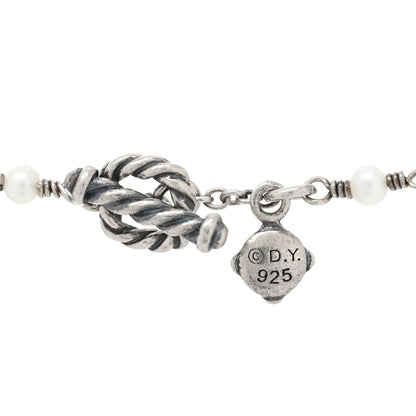 David Yurman Sterling Silver Black Onyx Pearl Graduated Necklace 4 of 4