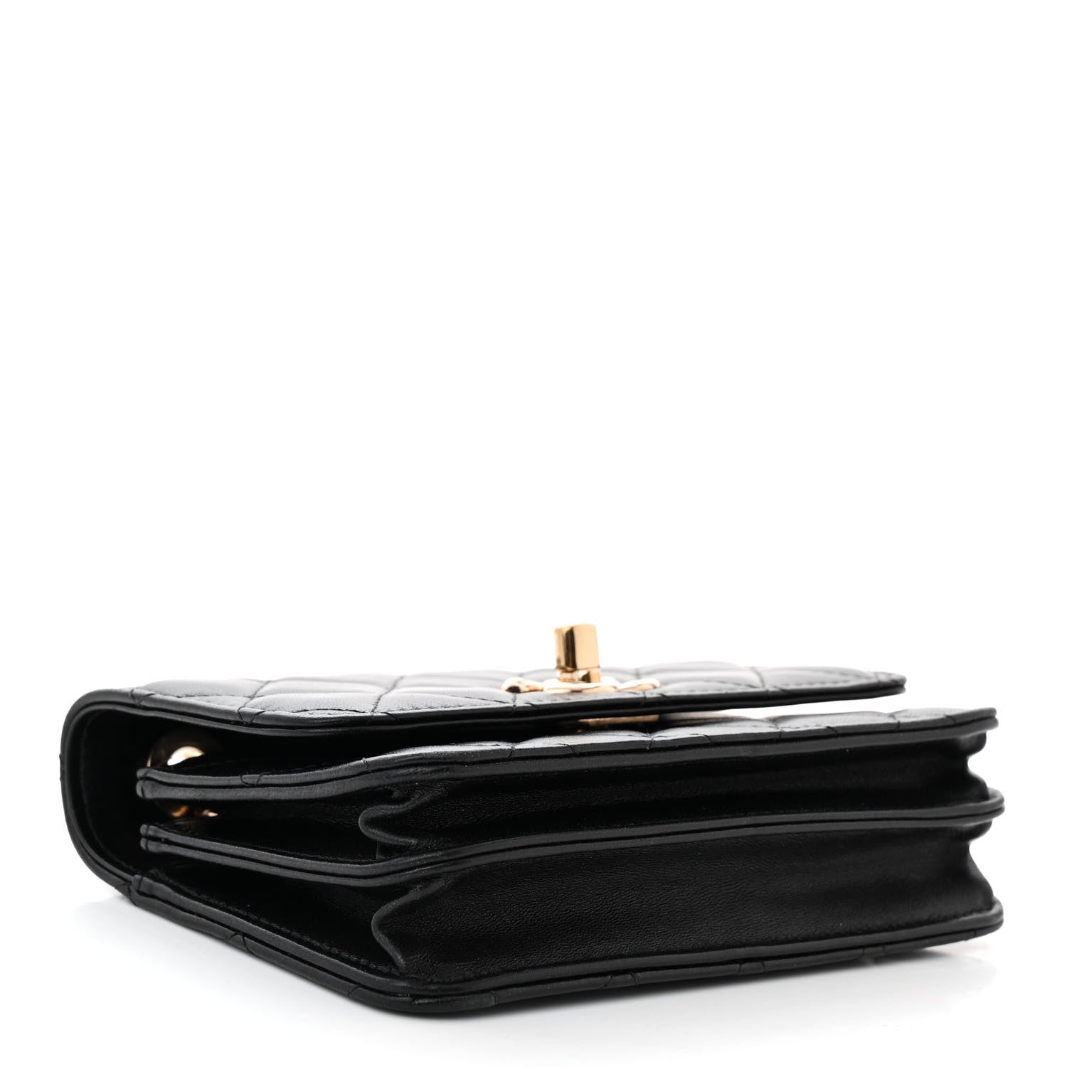 Chanel Lambskin Quilted Mini Trendy CC Wallet On Chain WOC Black 4 of 11