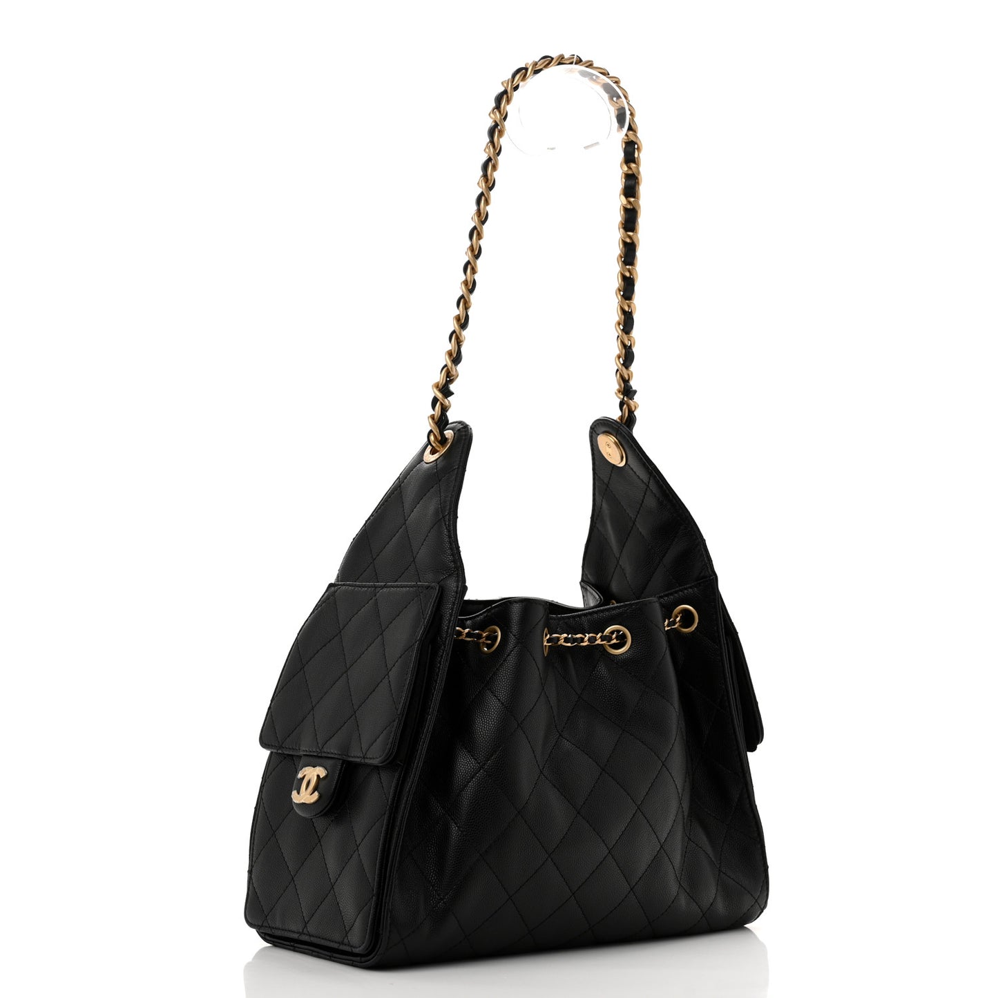 Caviar Quilted Small Chanel 25 Handbag Black