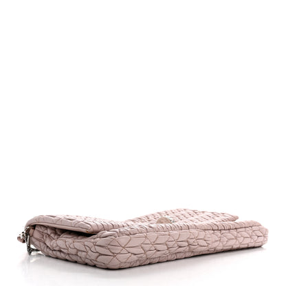 Miu Miu Nappa Matelasse Crystal Flap Clutch Cammeo 4 of 14