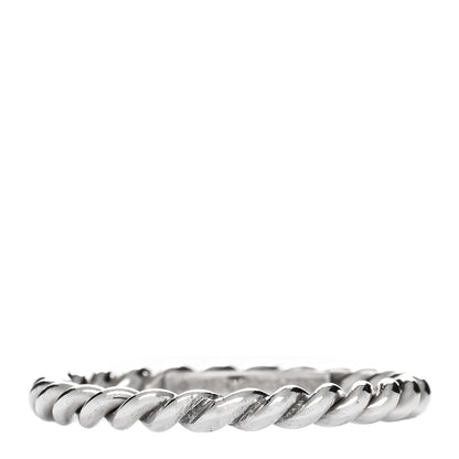 Tiffany Sterling Silver Twist Rope Ring 53 6.5 1 of 3