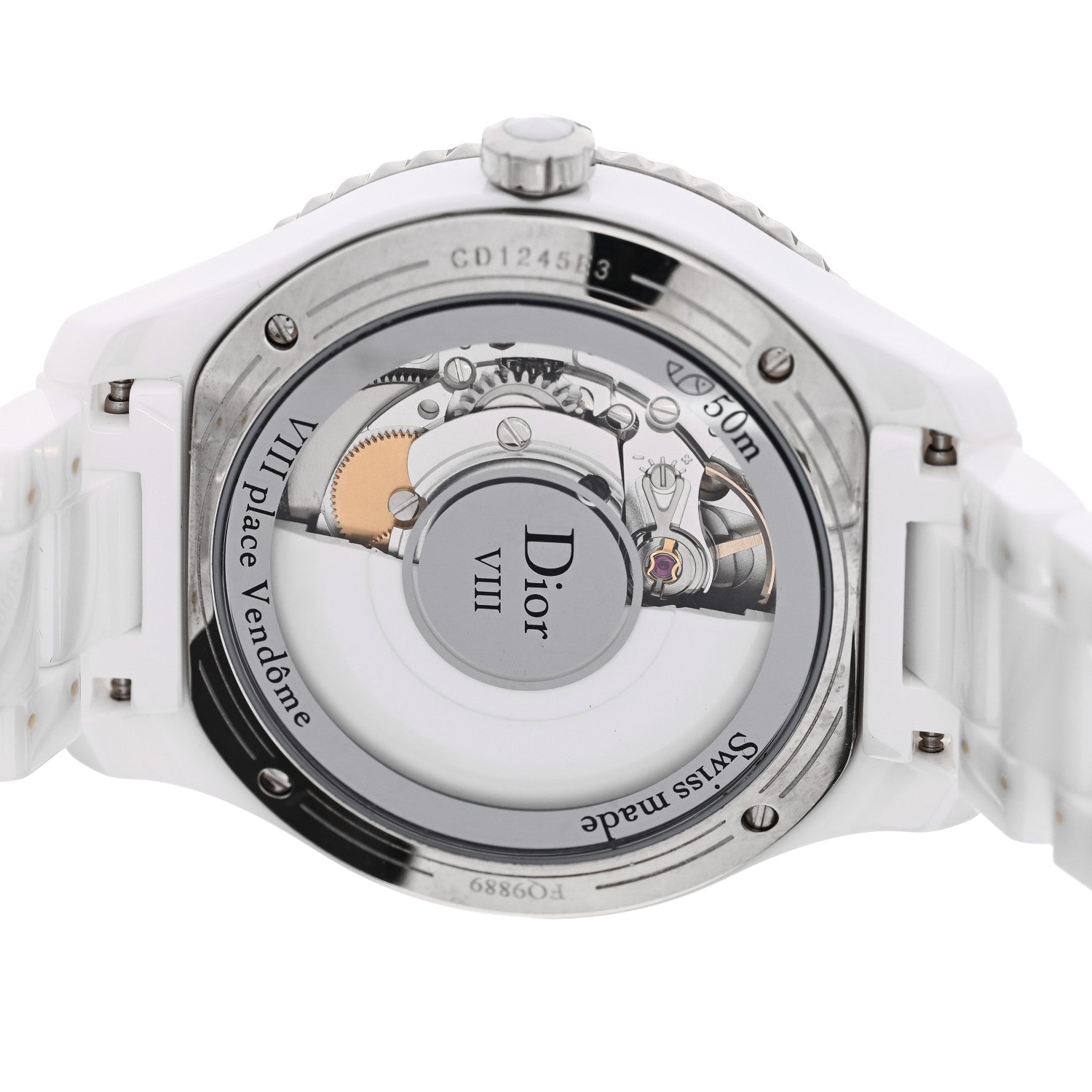 Christian Dior Stainless Steel Ceramic Diamond 38mm Dior VIII