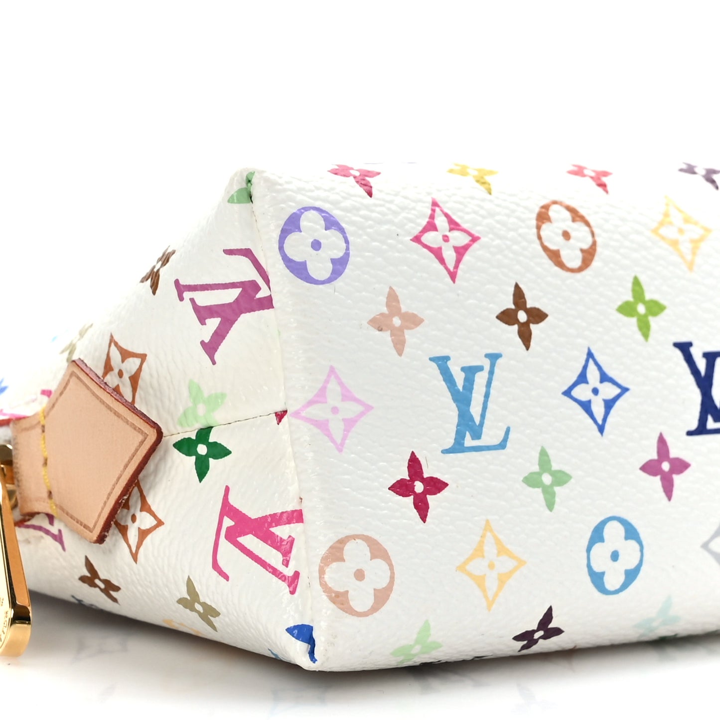 Monogram Multicolor Cosmetic Pouch White Litchi
