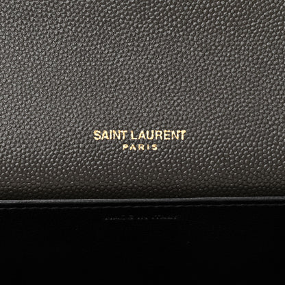 Saint Laurent Grain De Poudre Uptown Chain Wallet Pebble 7 of 12