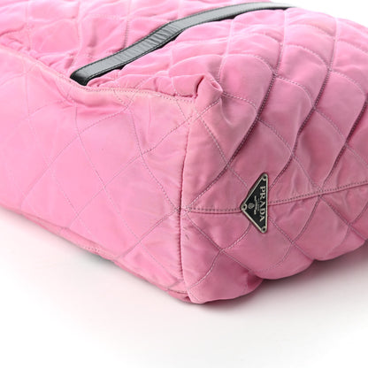 Prada Tessuto Nylon Quilted Shoulder Bag Begonia 7 of 11
