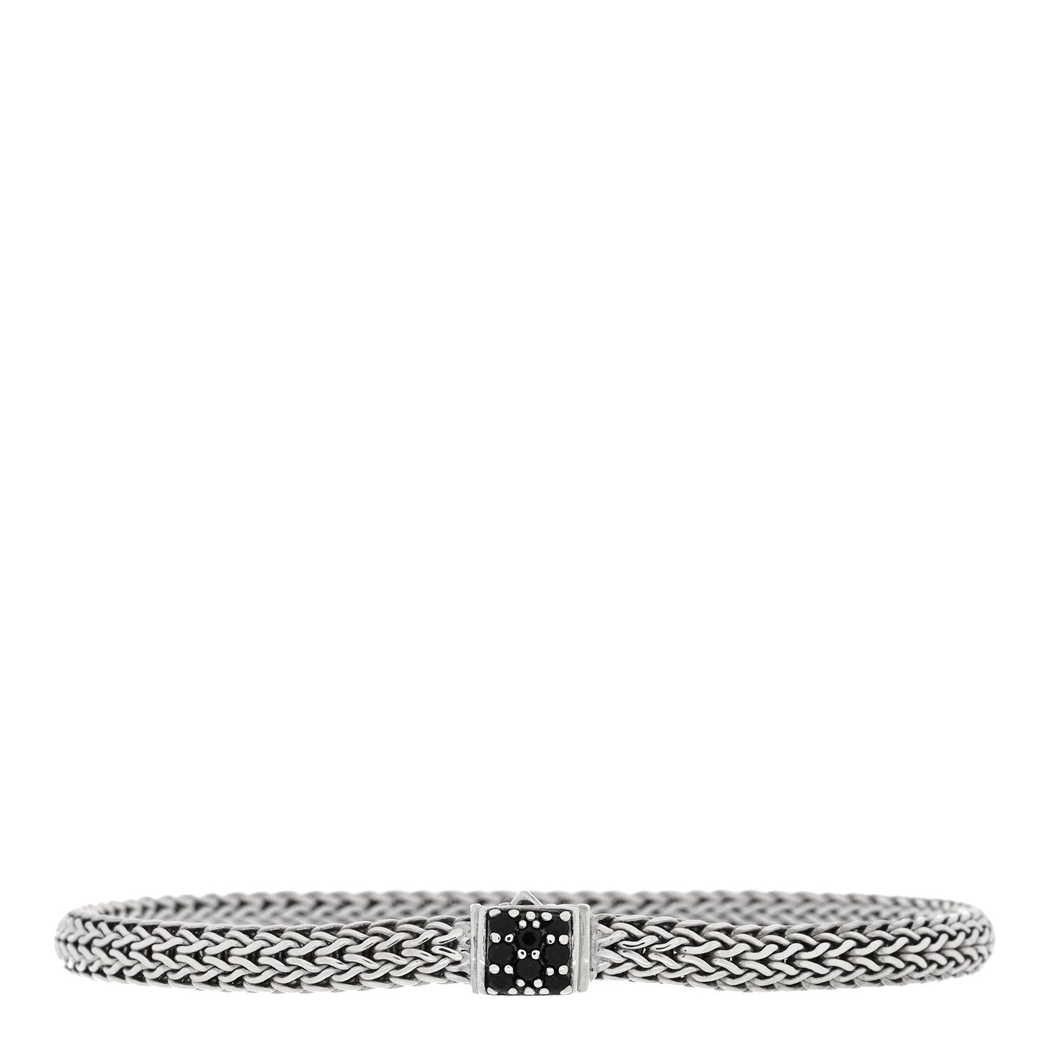 John Hardy Sterling Silver Black Sapphire 5mm Classic Chain Bracelet 1 of 3
