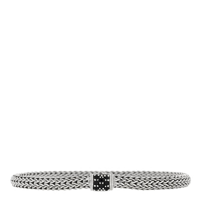 John Hardy Sterling Silver Black Sapphire 5mm Classic Chain Bracelet 1 of 3