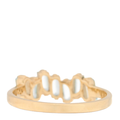 Suzanne Kalan 18K Yellow Gold Blue Topaz Amalfi Half Band Ring 51 5.75 3 of 4