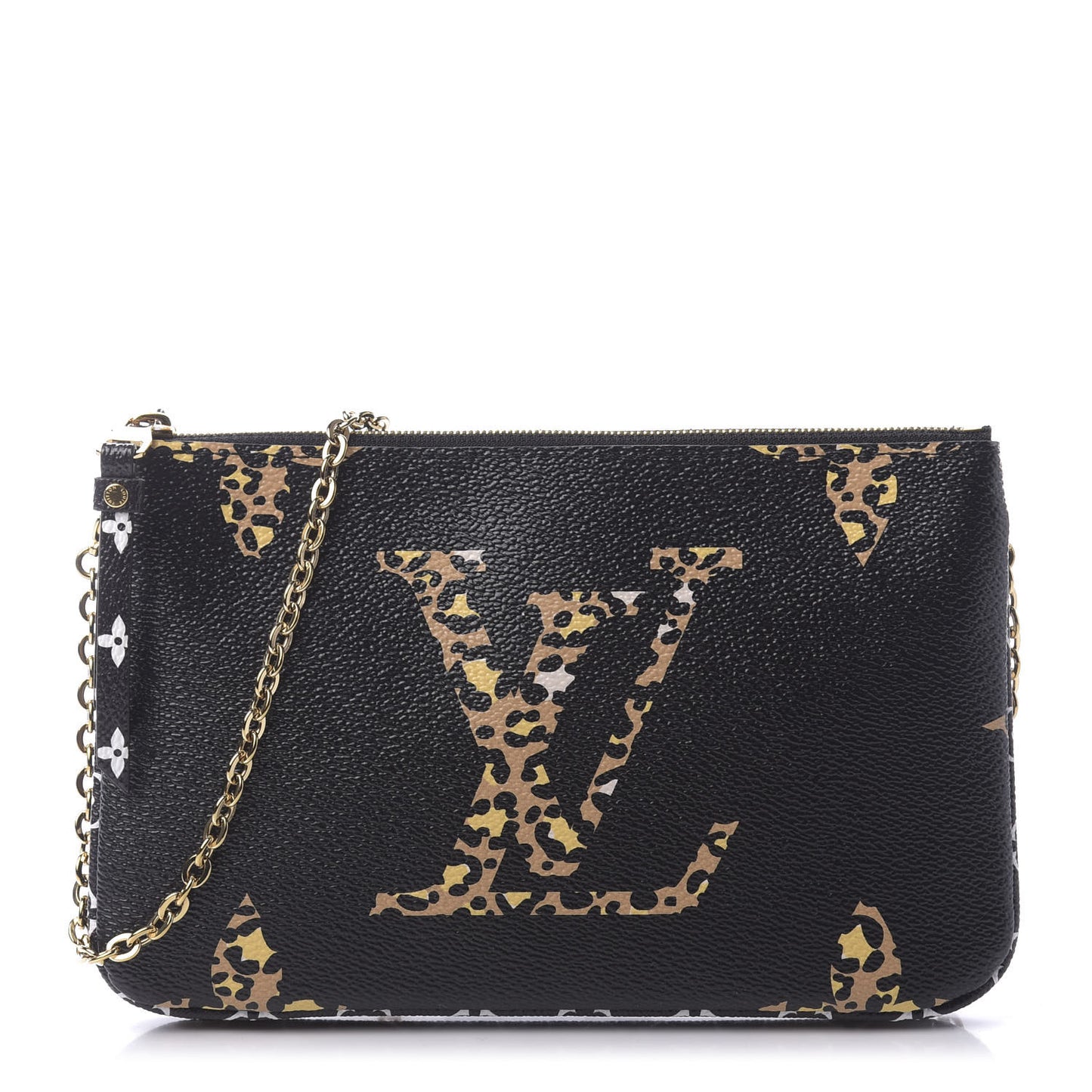 Monogram Giant Jungle Pochette Double Zip Black
