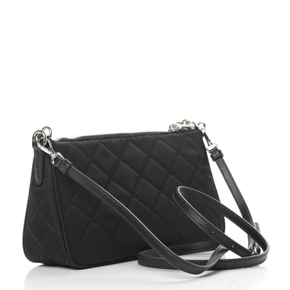 Prada Nylon Tessuto Impuntu Quilted Crossbody Bag Black 3 of 11