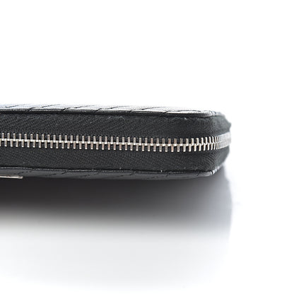 Chanel Lambskin Chevron Quilted Small Zip Around Wallet Black 8 of 11