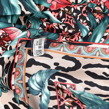 Louis Vuitton Silk Jungle Fever Scarf Beige 3 of 3