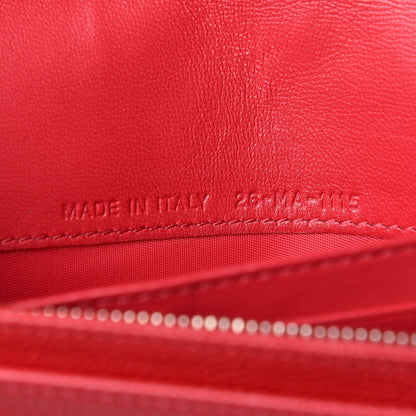Christian Dior Grained Calfskin Diorama Croisiere Chain Wallet Red 7 of 10