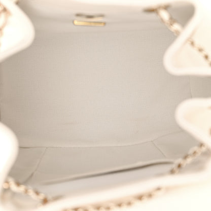 Chanel Lambskin Quilted Small Duma Drawstring Backpack White 5 of 10