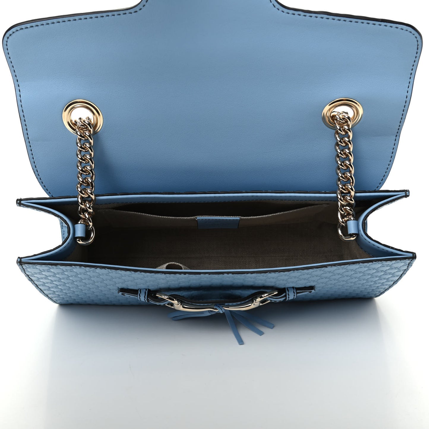 Microguccissima Medium Emily Chain Shoulder Bag Mineral Blue