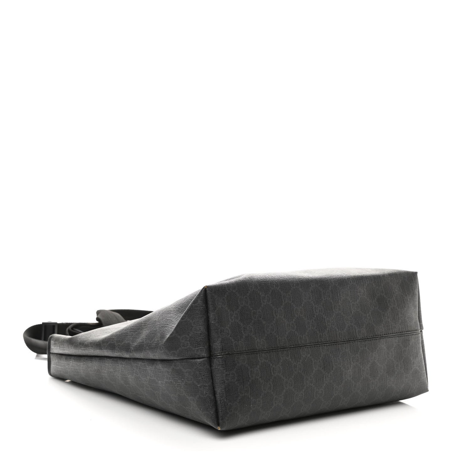 GG Supreme Monogram Web Handle Vertical Tote Black Grey