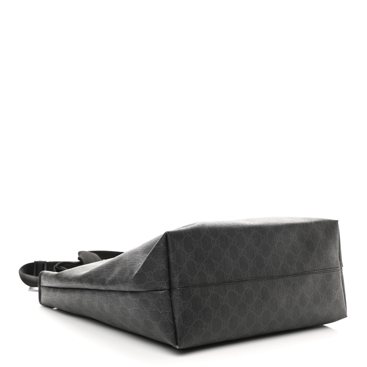 Gucci GG Supreme Monogram Web Handle Vertical Tote Black Grey 4 of 10