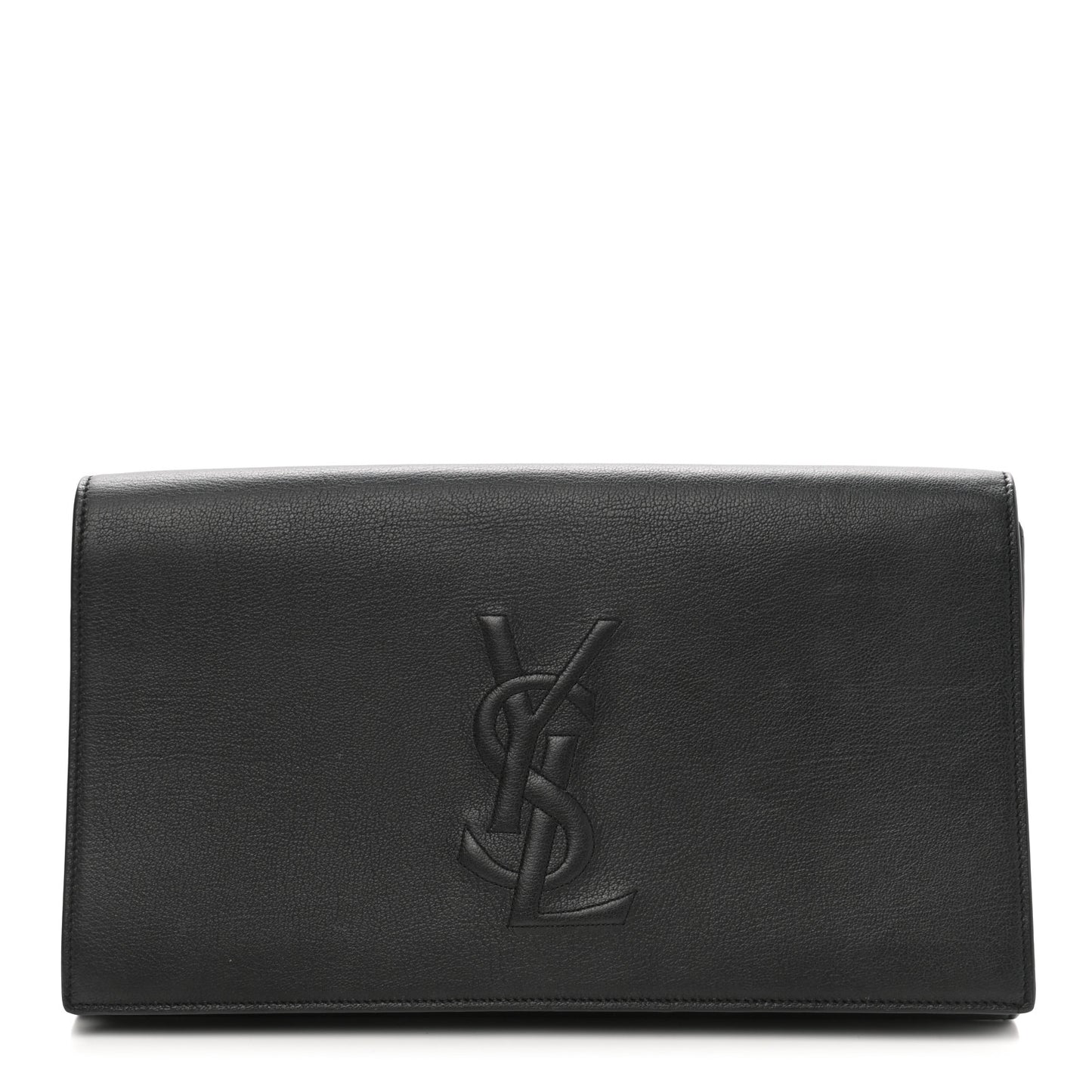 Calfskin Monogram Large Belle De Jour Clutch Black