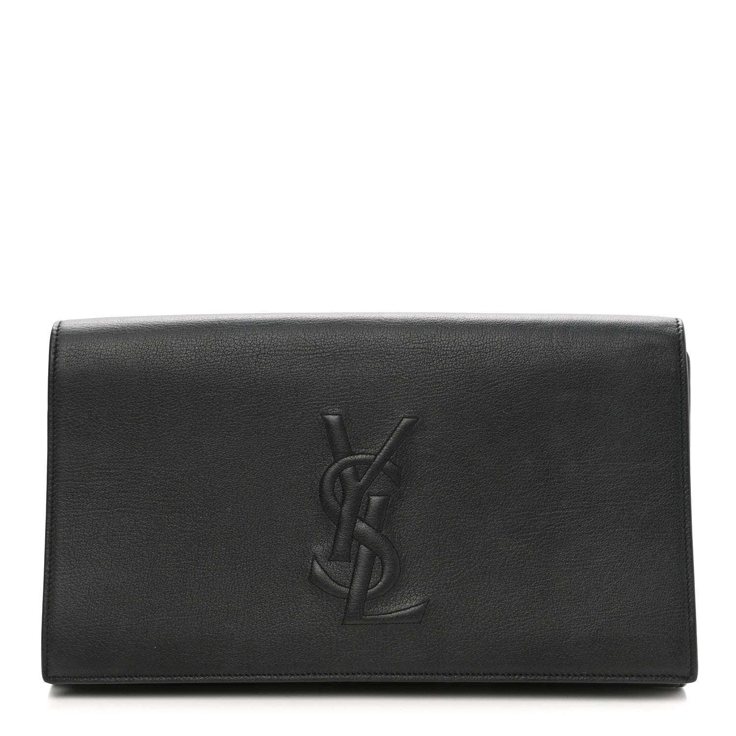 Saint Laurent Calfskin Monogram Large Belle De Jour Clutch Black 1 of 6