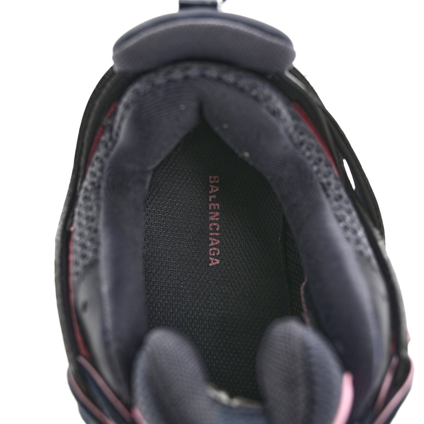 Mesh Rubber Tri-Color Womens Track Sneakers 37 Dark Grey Pink Grey