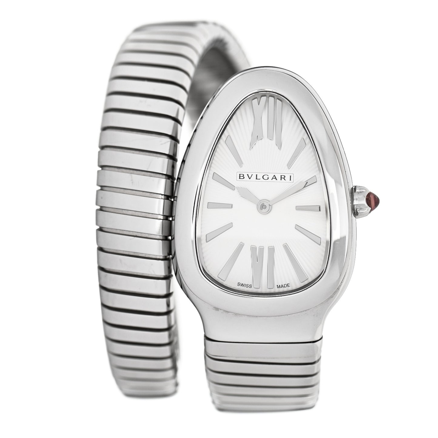 Stainless Steel 35mm Serpenti Tubogas Quartz Watch