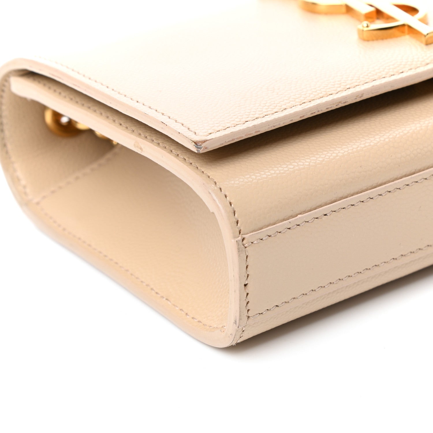 Saint Laurent Grain De Poudre Small Monogram Kate Satchel Nude Powder 5 of 9