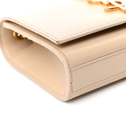 Saint Laurent Grain De Poudre Small Monogram Kate Satchel Nude Powder 5 of 9