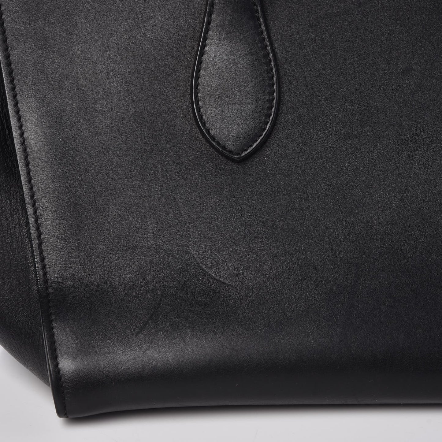 Smooth Calfskin Small Tie Knot Tote Black