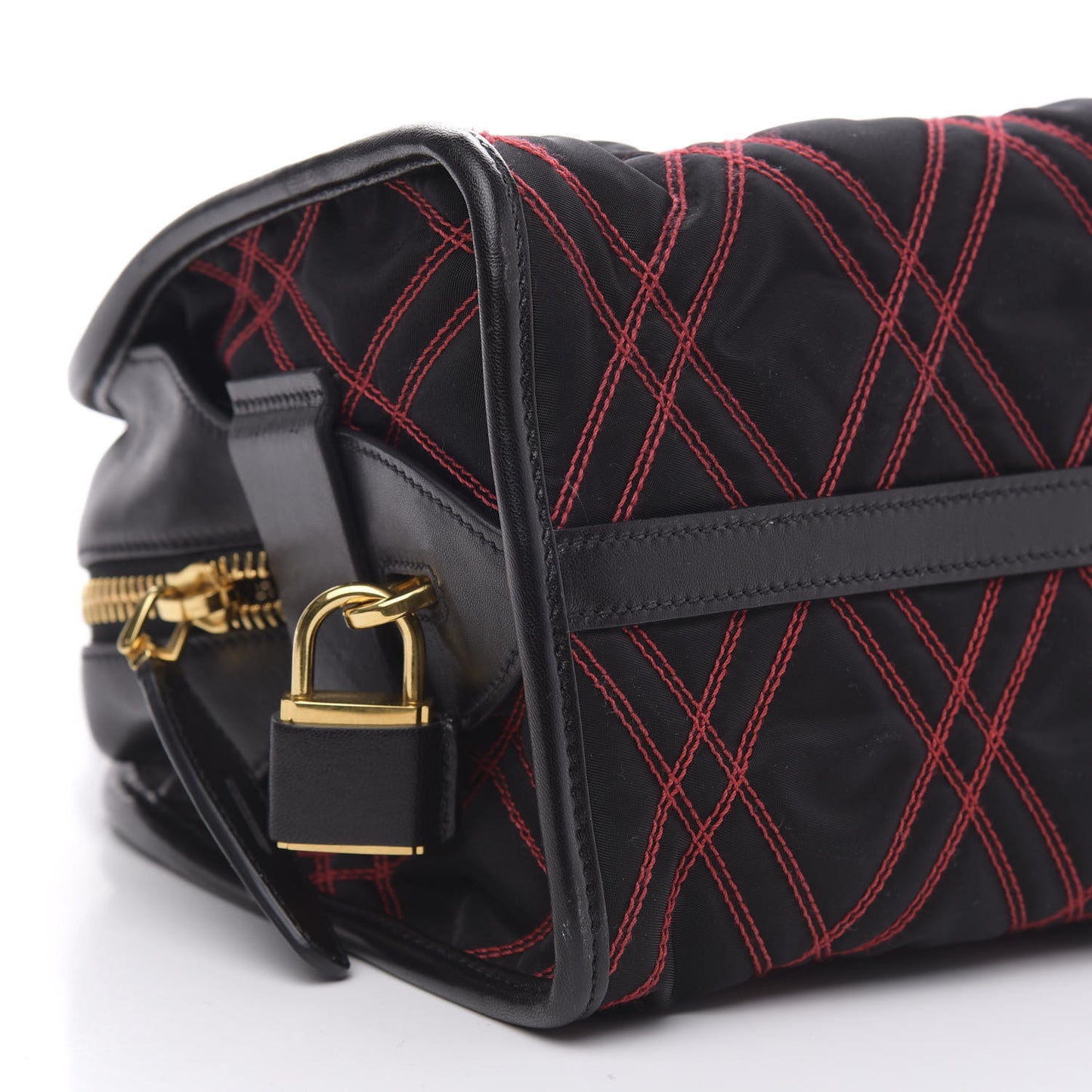 Tessuto Nylon Quilted Impunturato Bauletto Black Fuoco