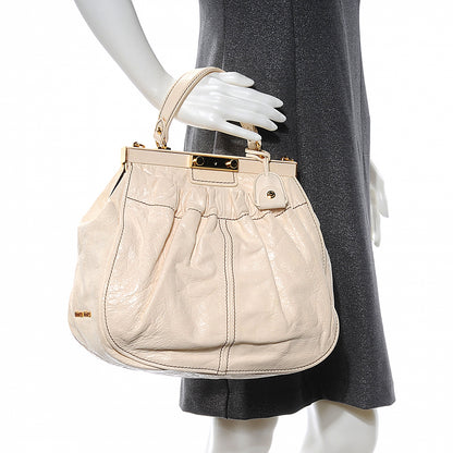 Miu Miu Nappa Frame Tote Cream 2 of 10